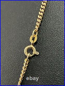 9CT solid gold curb link Chain Necklace 12.78g / 62cm