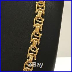 9Carat (9ct) Gold Byzantine Link Chain Solid Yellow Gold 21 Long 48.65g