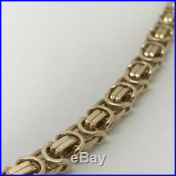 9Carat (9ct) Gold Byzantine Link Chain Solid Yellow Gold 21 Long 48.65g