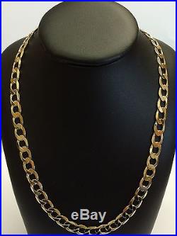 9Carat (9ct) Gold Curb Chain 22 Long Solid Links Yellow Gold 31.21g