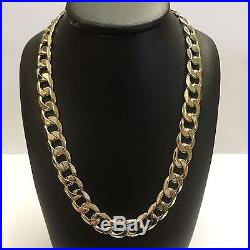 9Carat (9ct) Gold Heavy Curb Chain Solid Yellow Gold 20 Long 80.18g