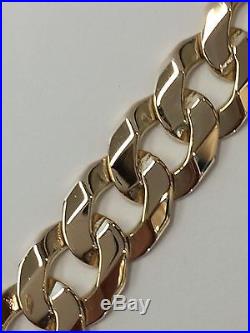 9Carat (9ct) Gold Heavy Curb Chain Solid Yellow Gold 22 Long 79.90g