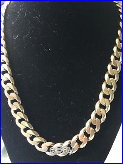 9Carat (9ct) Gold Heavy Curb Link Chain Solid -24Long 157.5 Grams