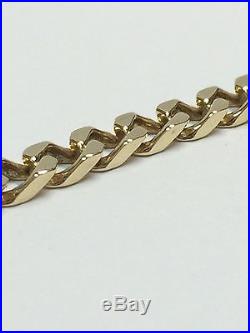 9Carat (9ct) Gold Square Curb Link Chain Solid Yellow Gold 20 Long 33.84g