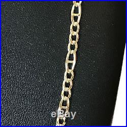 9Carat (9ct) Gold Unusual Figaro Chain Yellow Gold Solid 24 Long 11.28g