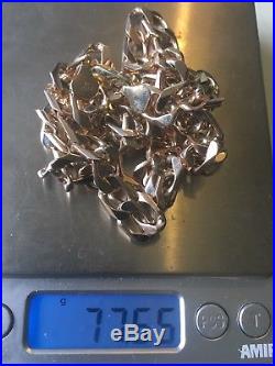 9Ct Gold Curb Link Chain 27 Weighs 77.5Grams