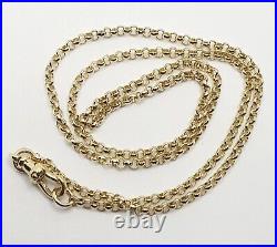 9ct 16'' Belcher Pendant Chain Necklace with Swivel clasp 9ct Yellow Gold