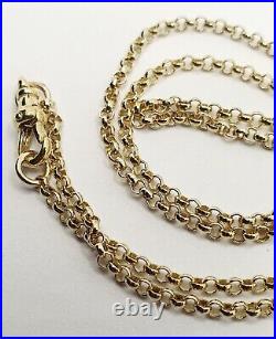 9ct 16'' Belcher Pendant Chain Necklace with Swivel clasp 9ct Yellow Gold