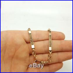 9ct (375, 9K) Rose Gold Ladies Fob Chain T Bar Necklace