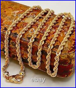9ct 375 Hallmarked Solid Yellow Gold 3mm Rope Chain Necklace Brand New 18 Inches
