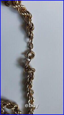 9ct 375 YELLOW GOLD 6MM Wide 25 Chunky Rope Chain Necklace 14.27g