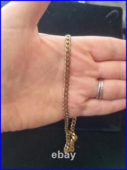 9ct 375 Yellow Gold Flat Curb Chain Necklace
