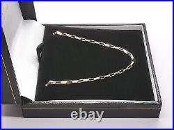 9ct 375 yellow GOLD PAPERLINK CHAIN 2mm rectangular links 17 necklace 3.8g