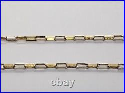 9ct 375 yellow GOLD PAPERLINK CHAIN 2mm rectangular links 17 necklace 3.8g