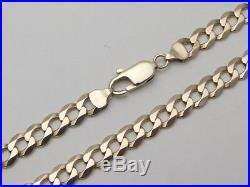9ct 9Carat Yellow Gold 32g Curb Chain 22.5 Long Hallmarked UK SELLER