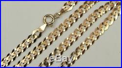 9ct 9Carat Yellow Gold Curb Chain Necklace 18 Inch UK SELLER