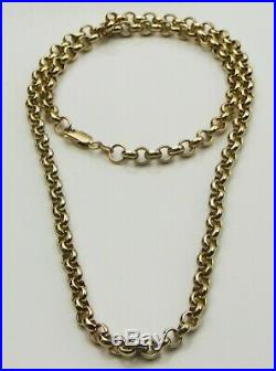 9ct 9carat Yellow Gold Heavy Belcher Chain Necklace 20 Inch HALLMARKED