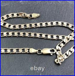 9ct / 9k / 375 Solid Yellow Gold Curb Link Chain Necklace