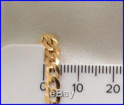 9ct GOLD 20 INCH CURB CHAIN (4MM) WITH 9ct GOLD SOLID CROSS PENDANT RRP £800 +