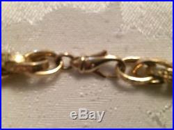 9ct GOLD 28LARGE HEAVY LONG DOUBLE BELCHER LINK PATTERNED CHAIN NECKLACE 55.5 G