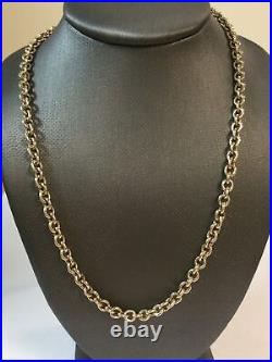 9ct GOLD BELCHER LINK SOLID CHAIN 19.3 Grams 20 INCH FULLY HALLMARKED