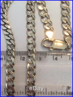 9ct GOLD CURB CHAIN 375 NECKLACE SOLID LINK HEAVY 20.7g BRAND NEW 22 WITH BOX