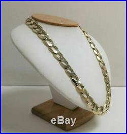 9ct GOLD CURB CHAIN HEAVY WEIGHS 118.7g 52cm 21 Inch Length Fully Hallmarked
