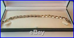 9ct GOLD Chuncky Curb Chain Bracelet Heavy 21.8g