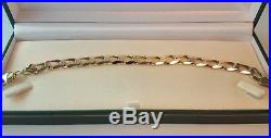 9ct GOLD Chuncky Curb Chain Bracelet Heavy 21.8g