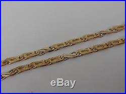 9ct GOLD FANCY LINK NECK CHAIN NECKLACE. 24 VERY UNUSUAL FANCY CHAIN
