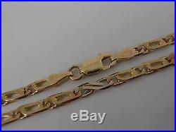 9ct GOLD FANCY LINK NECK CHAIN NECKLACE. 24 VERY UNUSUAL FANCY CHAIN