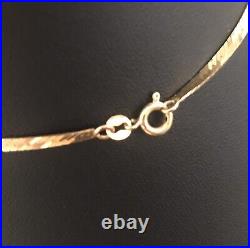 9ct GOLD FLAT LINK NECKLACE 375 LADIES EVENING WEAR 20 NECK CHAIN