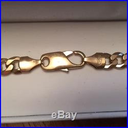 9ct GOLD, GENTS 22 CURB CHAIN. 53.6g