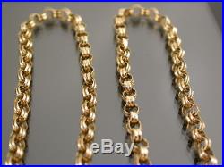 9ct GOLD NECKLACE CHAIN DOUBLE BELCHER 20 inch C. 1980