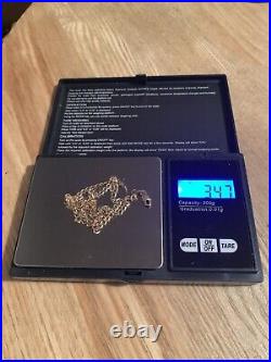 9ct Gold 16.5 inch Curb Chain 3.47 Gram Not Scrap