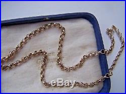 9ct Gold 16 Fancy Link Belcher Chain Necklace For Locket / Pendant Heavy 4.2g