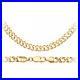 9ct Gold 16 inch Double Link Curb Chain / Necklace UK Hallmarked 4MM Width