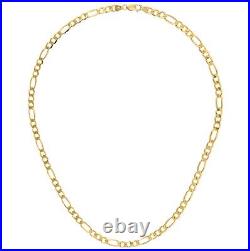 9ct Gold 16 inch Figaro Chain / Necklace 4mm Width UK Hallmarked