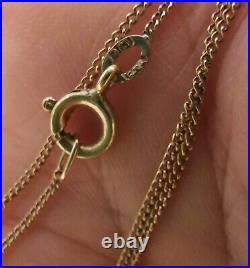 9ct Gold 18 Curb Chain Necklace 1.5g & Cross Pendant 1.1g Total 2.6g Hallmarked