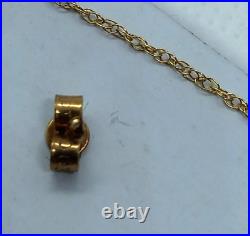 9ct Gold 18 chain & stud Earrrings CZ Amathyst Weight 3.1 Grams
