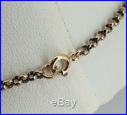 9ct Gold 19 Victorian Belcher Diamond Cut Chain Necklace Great Condition. NICE1