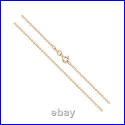 9ct Gold 1mm Cable Chain Necklace Hallmarked