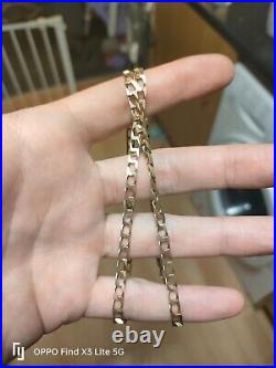 9ct Gold 20 inch Curb Chain SOLID 9CT GOLD UK HALLMARKED 14.6g used very goo