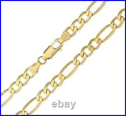 9ct Gold 20 inch Figaro Chain / Necklace 4mm Width UK Hallmarked