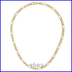 9ct Gold 20 inch Figaro Chain / Necklace 5mm Width UK Hallmarked