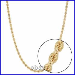 9ct Gold 20 inch Rope Chain Necklace UK Hallmarked