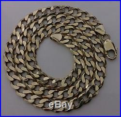 9ct Gold 21'' LARGE & VERY HEAVY Curb Link Neck Chain Necklace Cheapest Price
