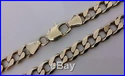 9ct Gold 21'' LARGE & VERY HEAVY Curb Link Neck Chain Necklace Cheapest Price