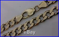 9ct Gold 21'' LARGE & VERY HEAVY Curb Link Neck Chain Necklace Fathers Day