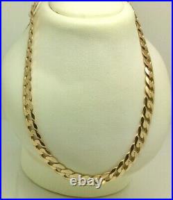 9ct Gold 21 solid flat curb chain